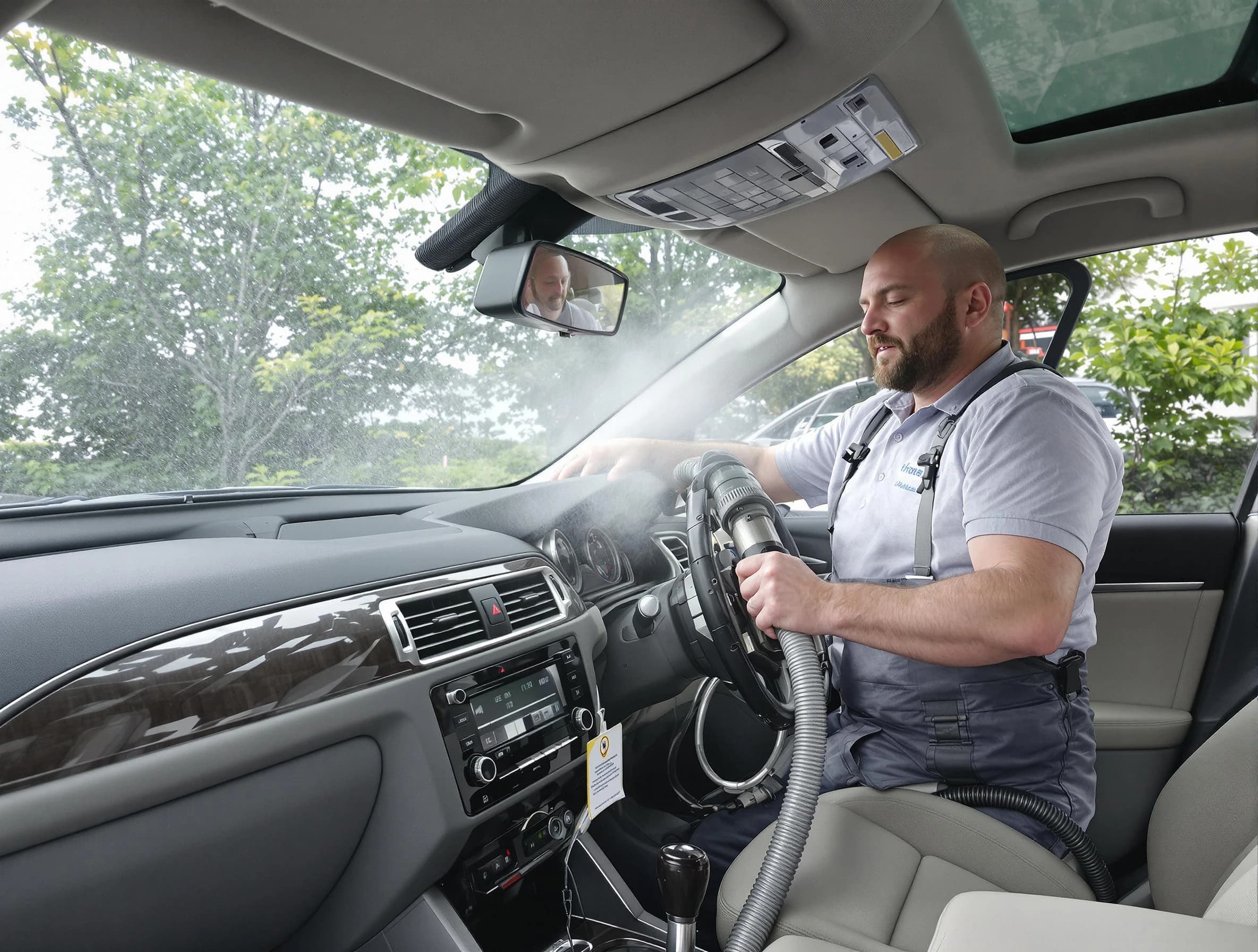 Yukon Air Duct Cleaning specialist performing professional car duct cleaning in Yukon