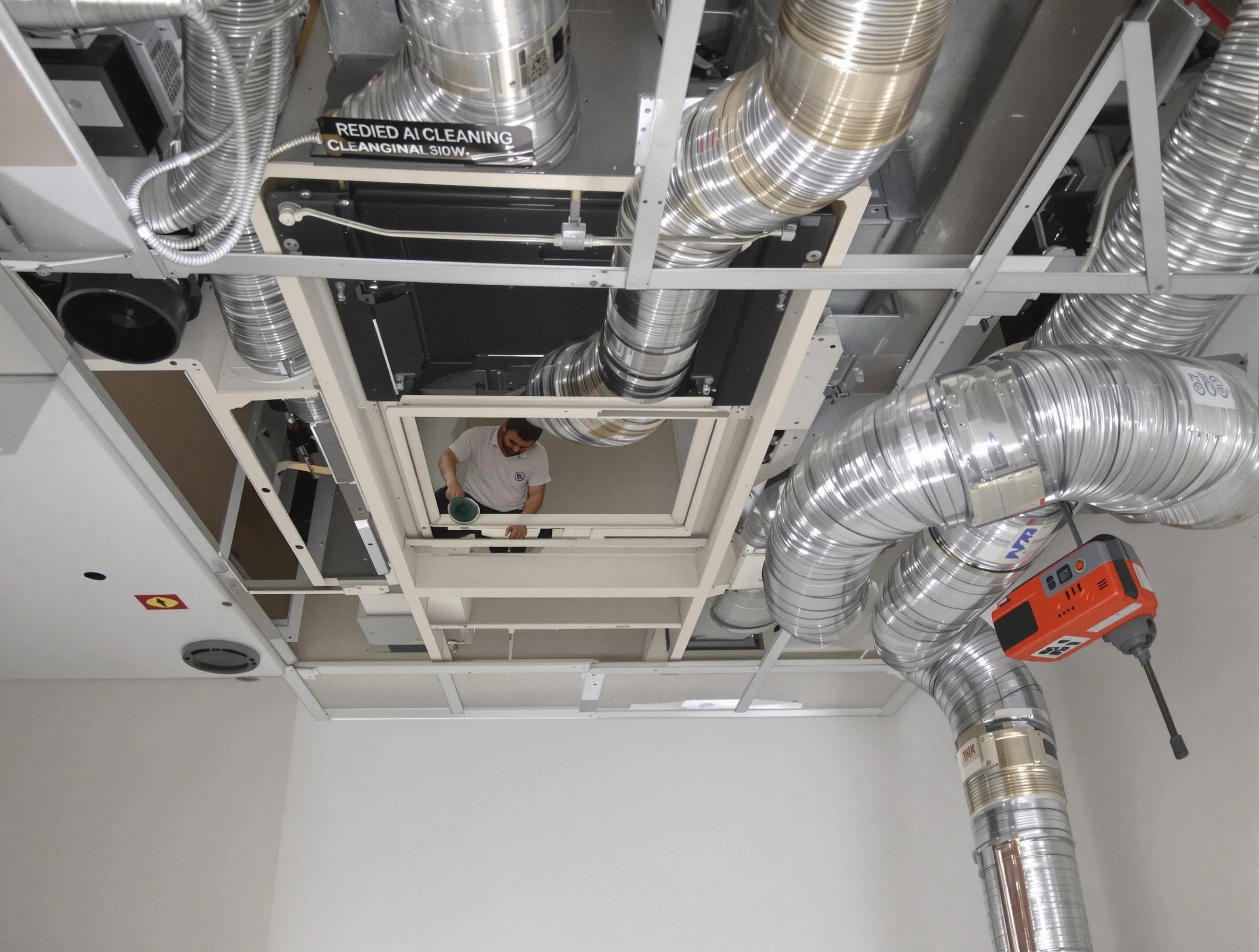 Yukon Air Duct Cleaning technician performing detailed central duct system cleaning in Yukon