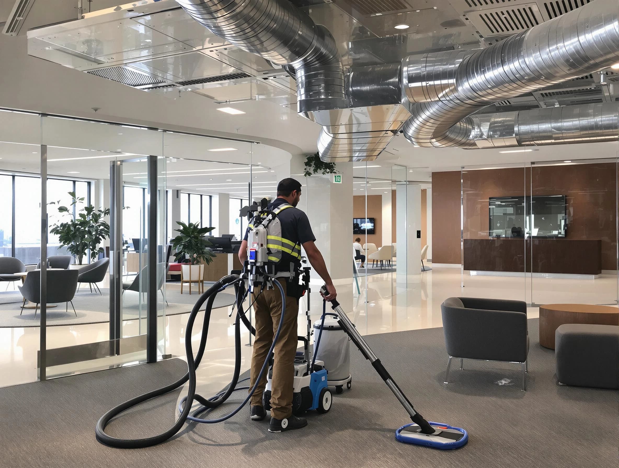 Commercial duct cleaning service by Yukon Air Duct Cleaning in Yukon