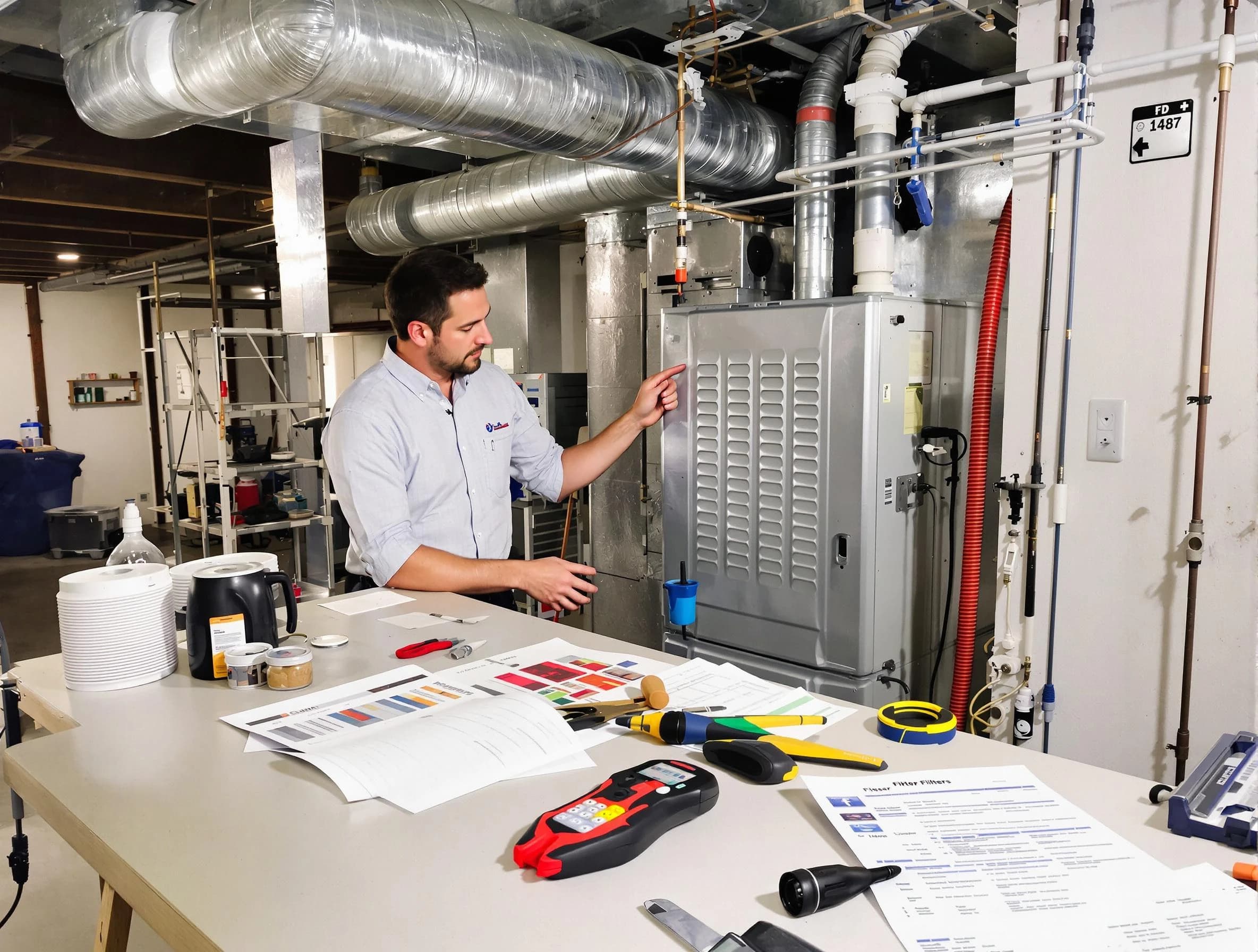 Yukon Air Duct Cleaning inspector conducting detailed filter system evaluation using professional diagnostic tools in Yukon