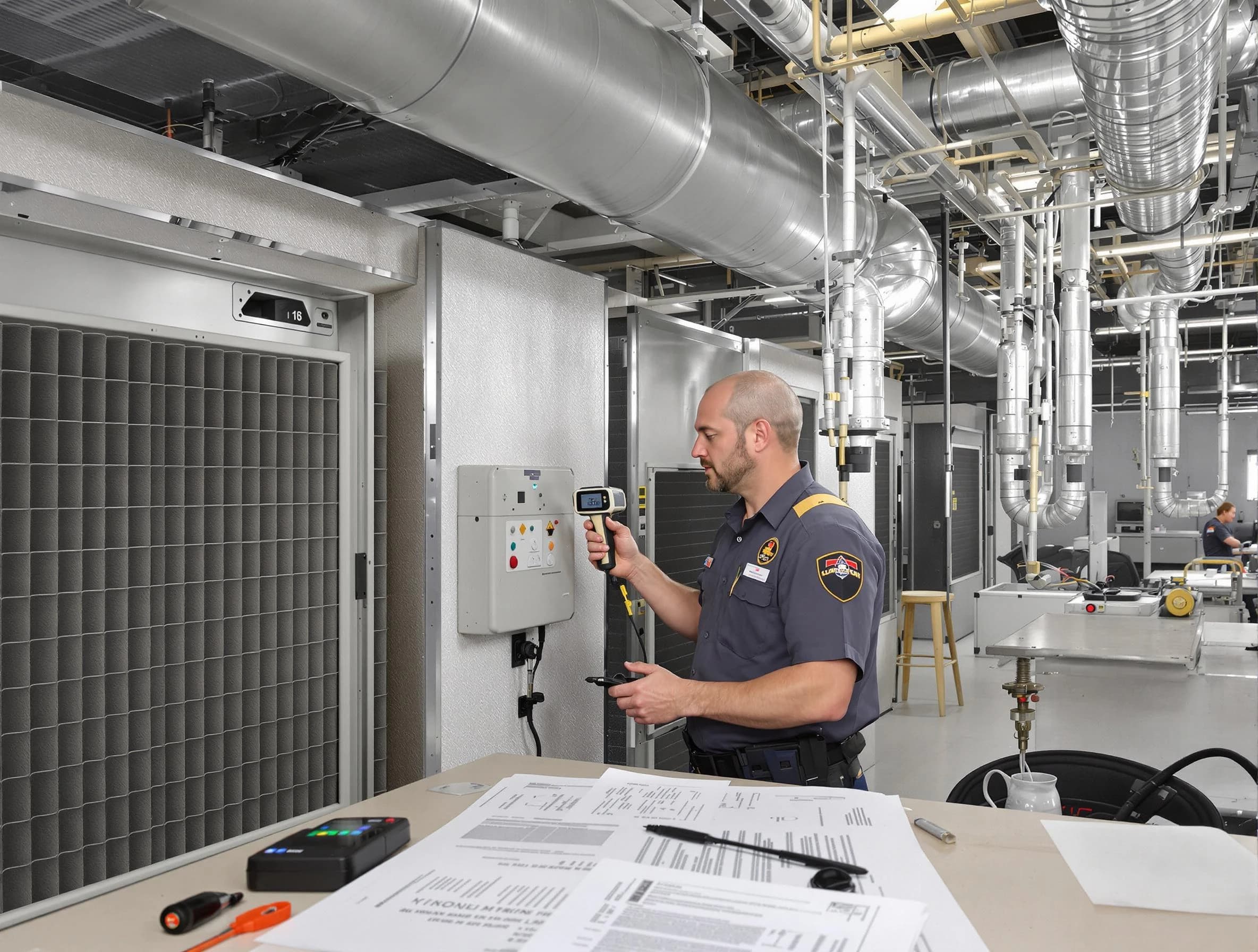 Professional filter system inspection by Yukon Air Duct Cleaning in Yukon