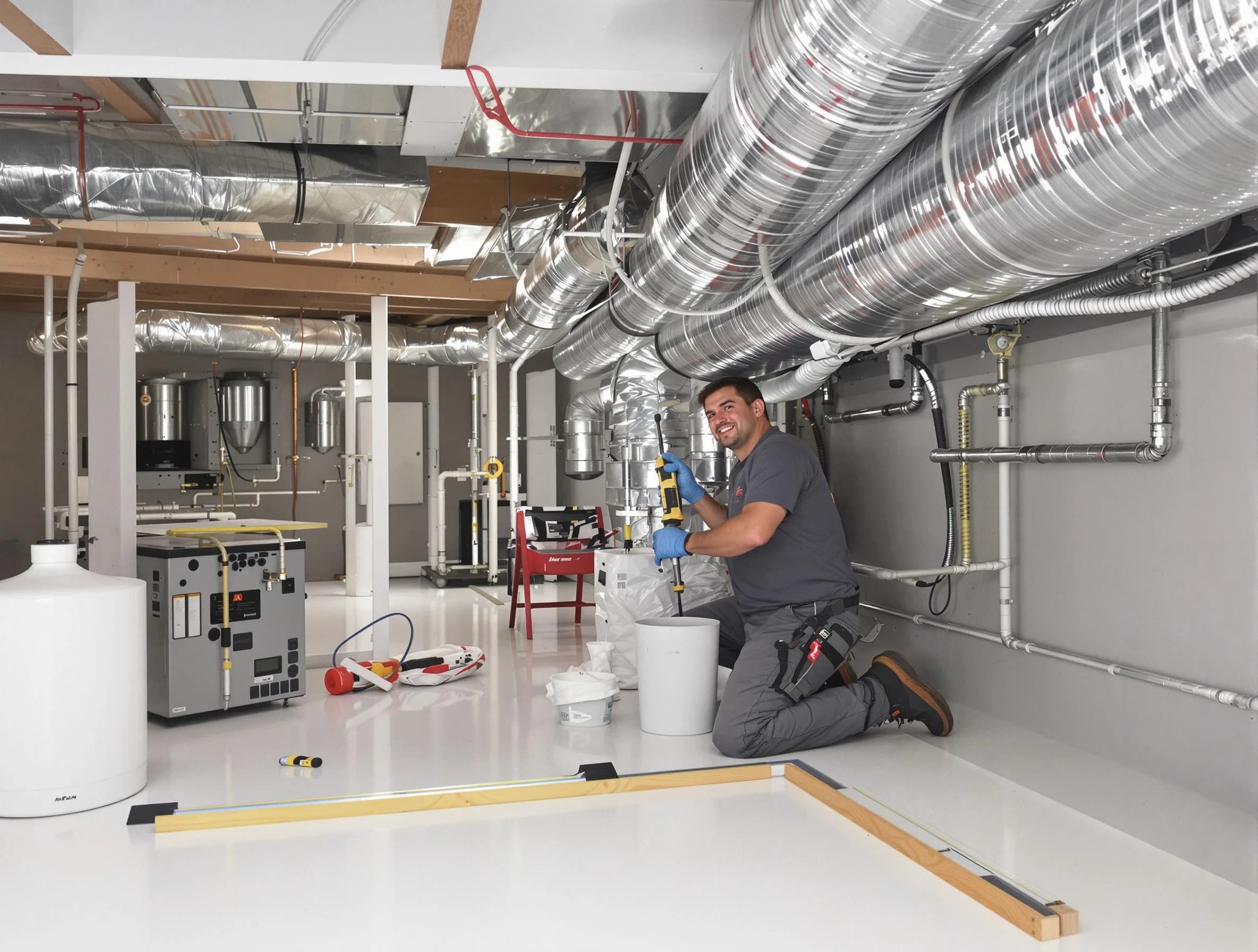 Professional duct sealing service by Yukon Air Duct Cleaning in Yukon