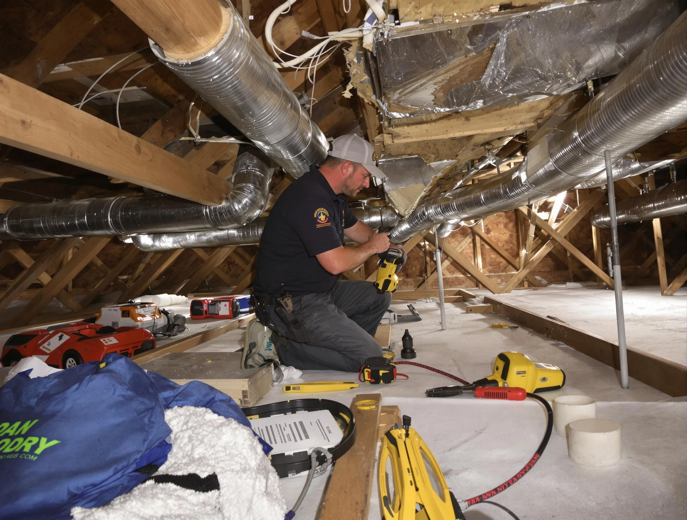Professional air duct repair by Yukon Air Duct Cleaning in Yukon