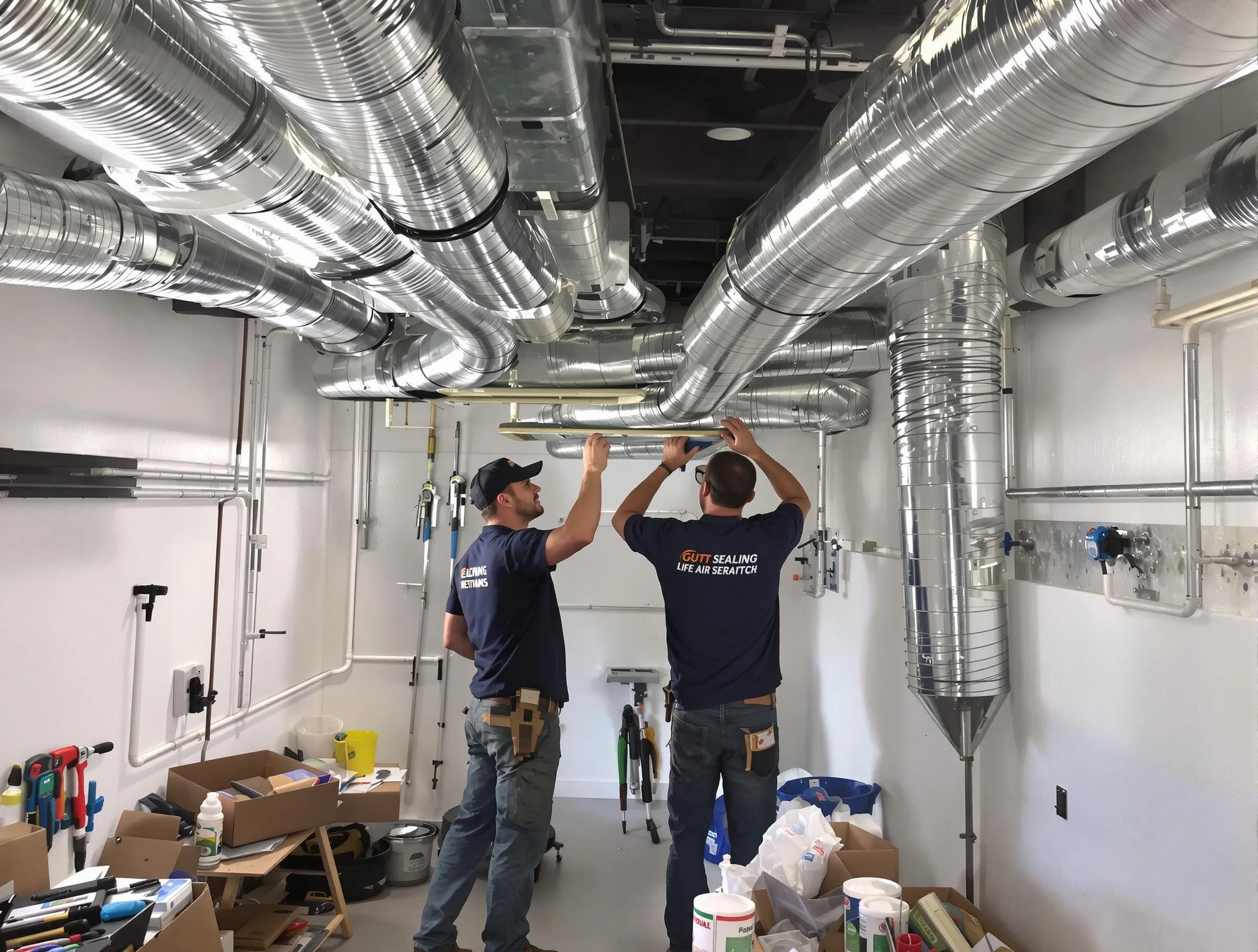 Yukon Air Duct Cleaning technician applying professional duct sealing solutions in Yukon