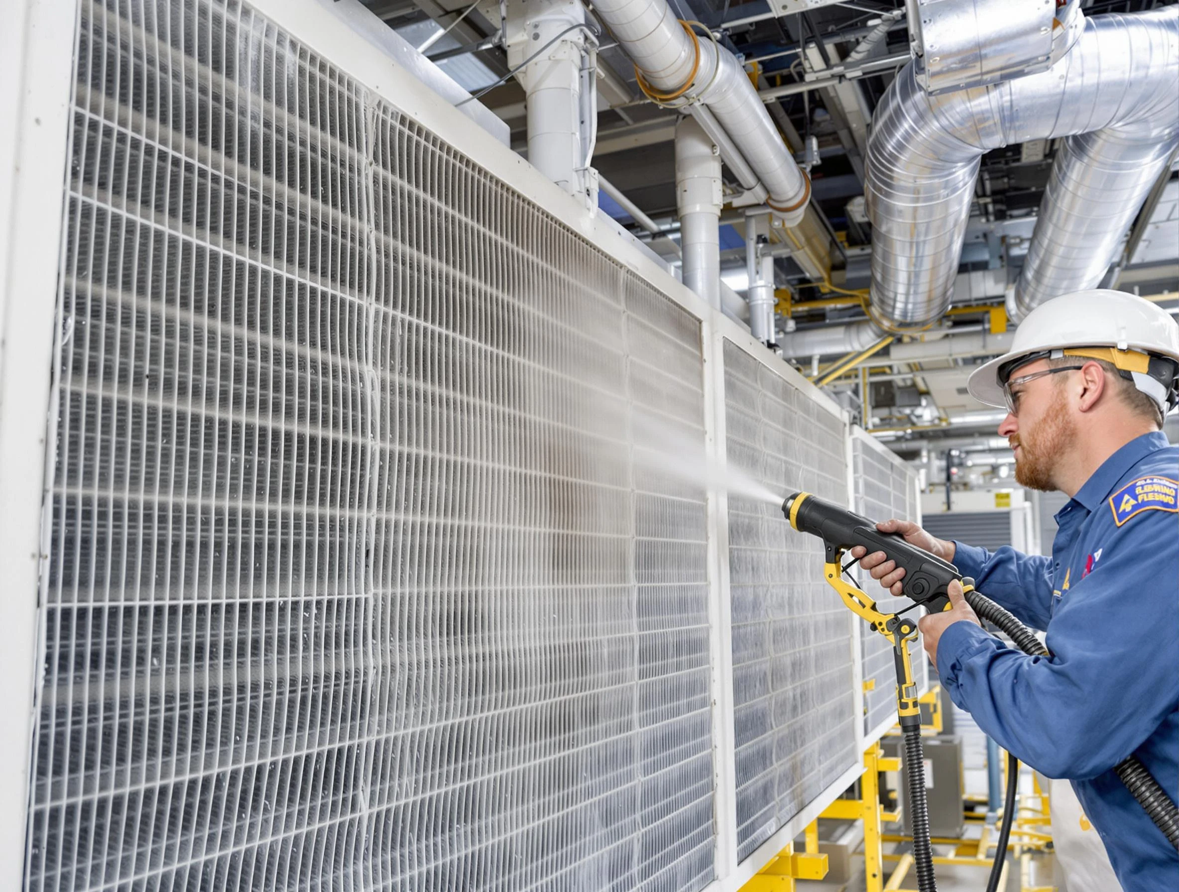 Professional commercial coil cleaning by Yukon Air Duct Cleaning in Yukon