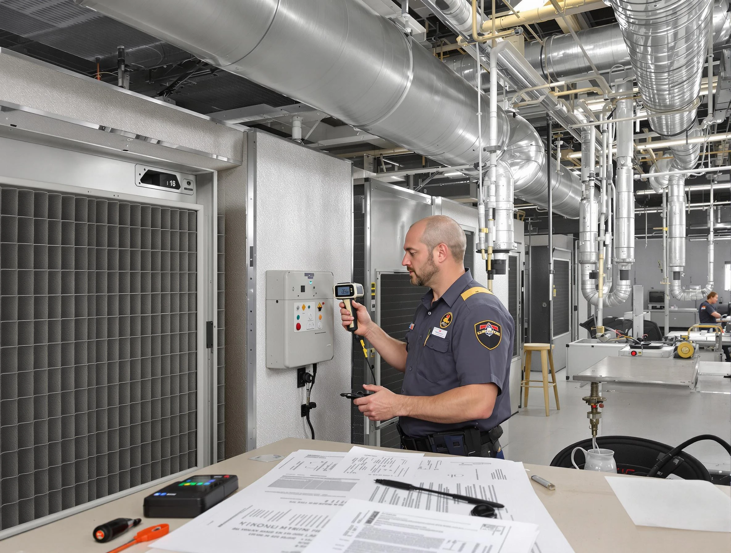 Professional filter system inspection by Yukon Air Duct Cleaning in Yukon